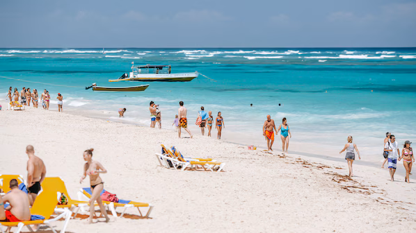 Arena Gorda Beach near Dreams Macao Beach Punta Cana with expansive white sand beach and clear Caribbean waters