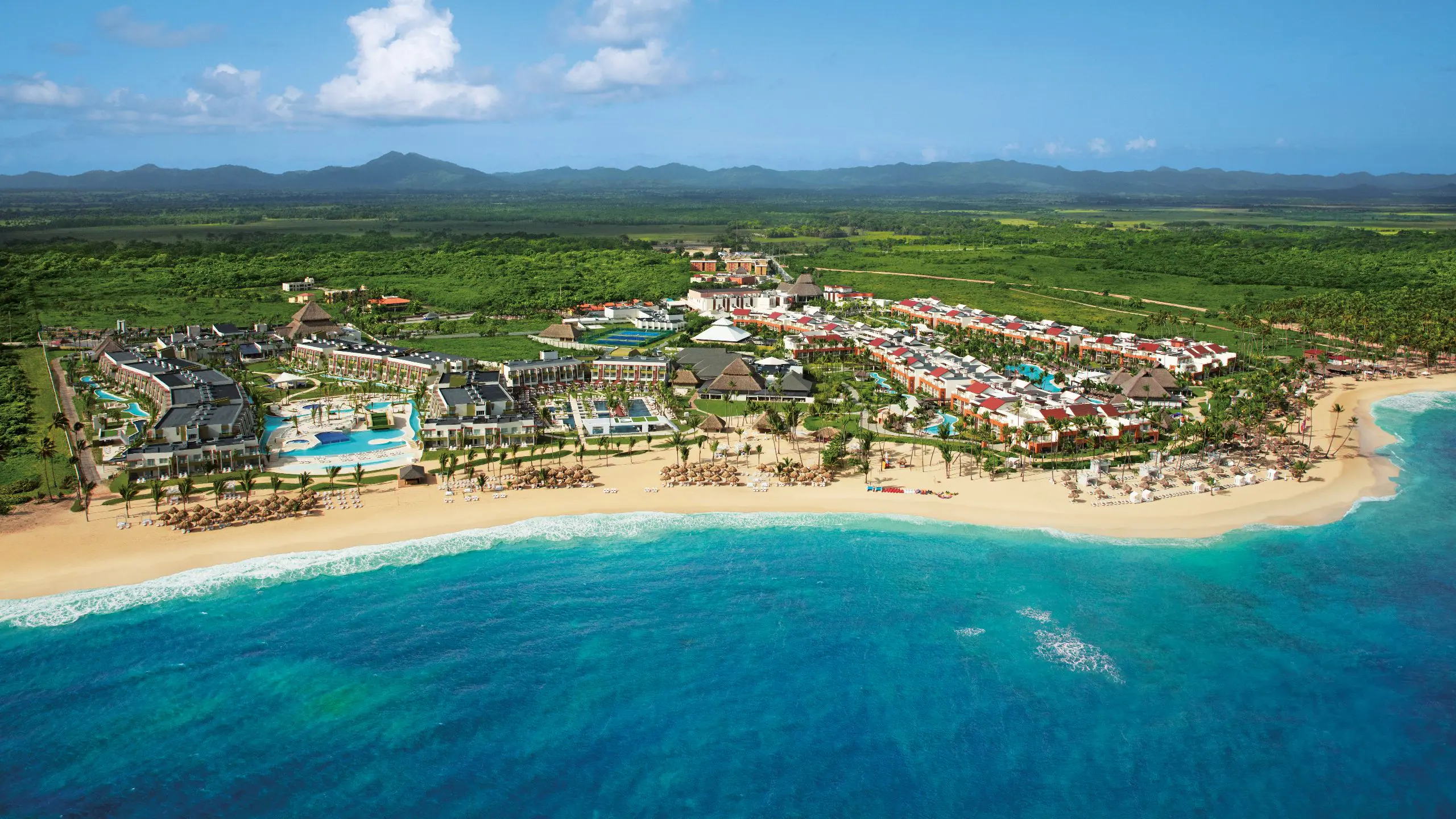 Dreams Onyx Resort & Spa all-inclusive resort in Punta Cana with modern architecture, beachfront pools, and contemporary design.