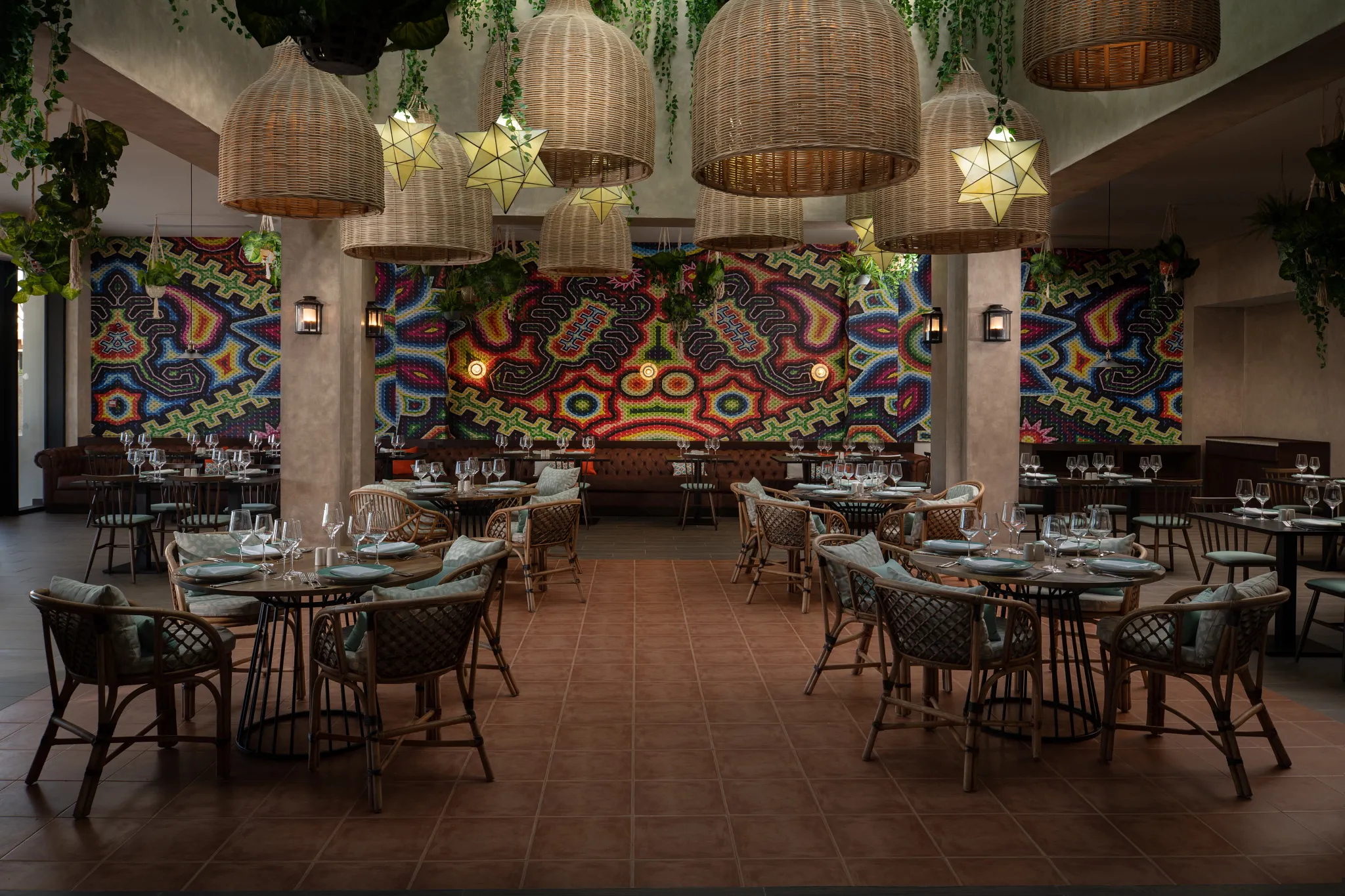El Patio restaurant at Dreams Macao Beach Punta Cana featuring authentic Mexican cuisine, colorful décor, and festive dining atmosphere.