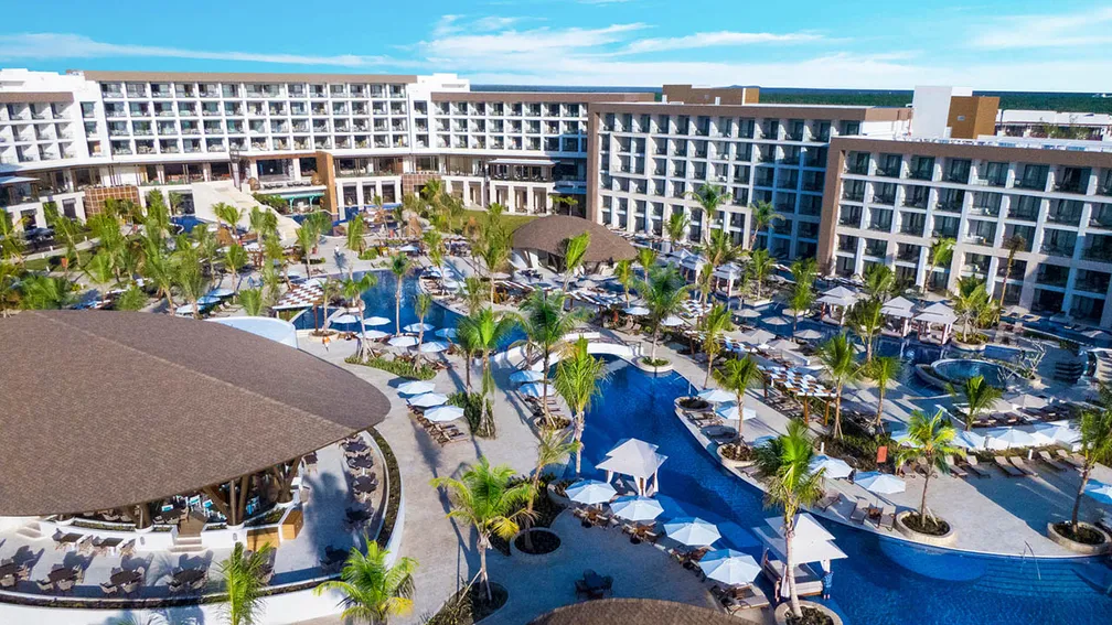 Hyatt Ziva Cap Cana luxury family-friendly all-inclusive resort in Cap Cana with infinity pools, white sand beach, and modern architecture.