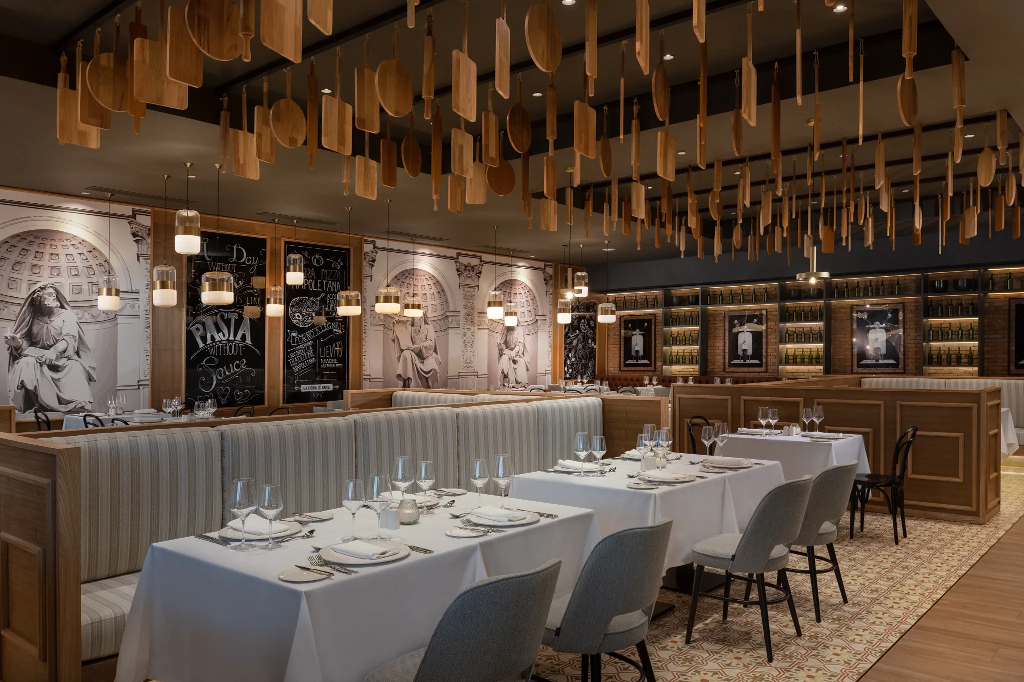 Portofino restaurant at Dreams Macao Beach Punta Cana featuring elegant Italian dining, warm décor, and romantic resort ambiance.