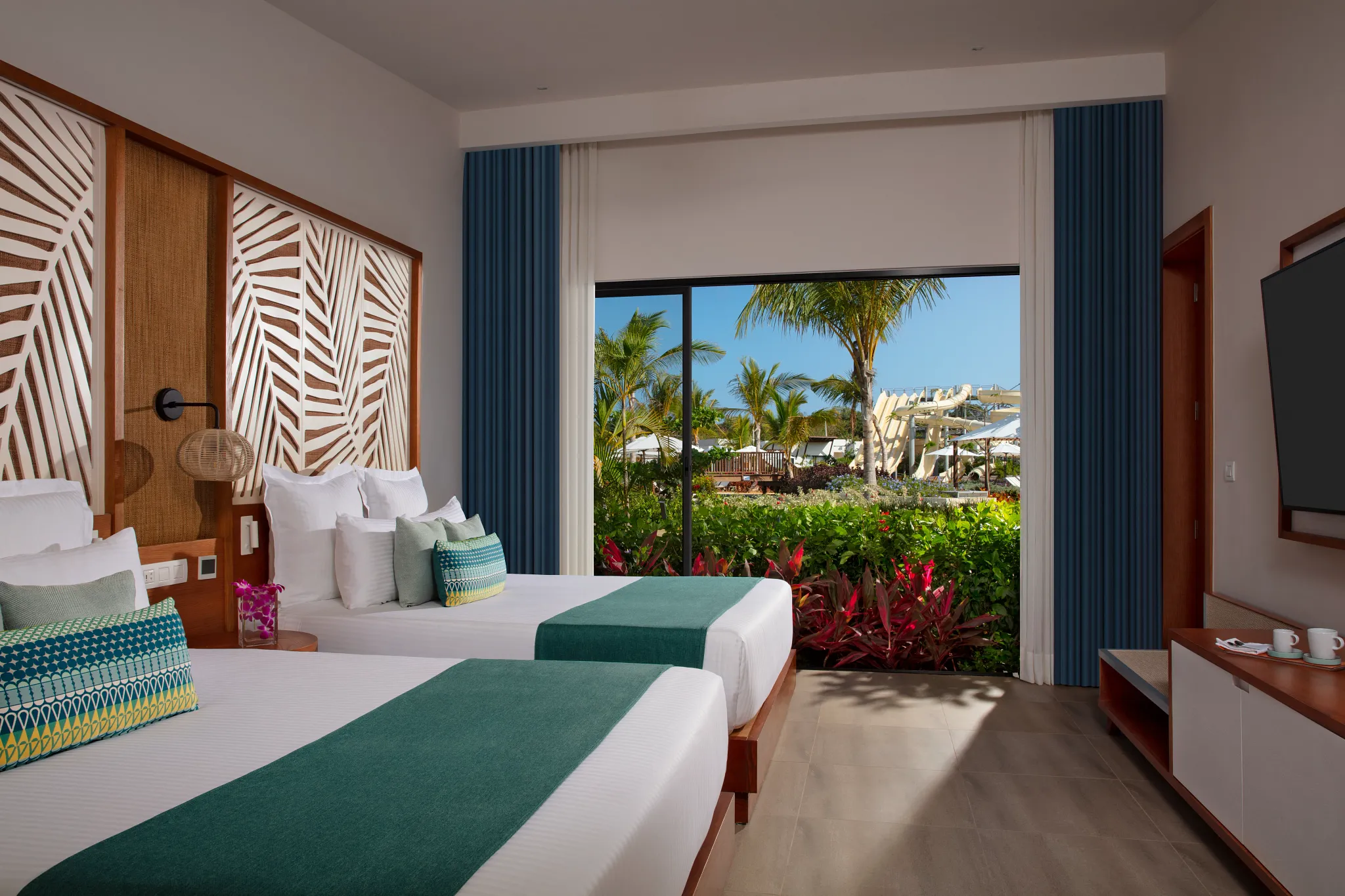 Preferred Club Two-Bedroom Villa with Pool double queen bedroom at Dreams Macao Beach Punta Cana.