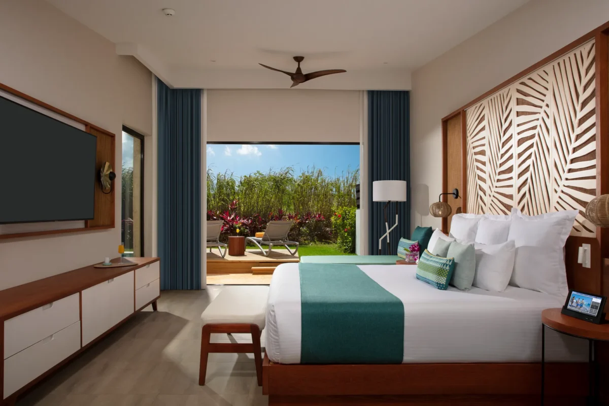 Preferred Club Two-Bedroom Villa with Pool master bedroom at Dreams Macao Beach Punta Cana.