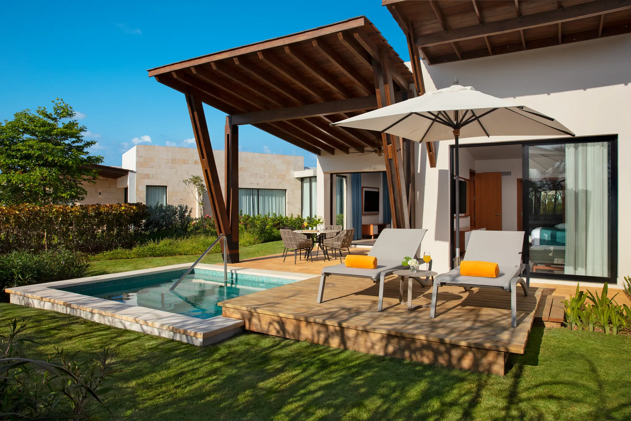 Preferred Club Two-Bedroom Villa with Pool private terrace and plunge pool at Dreams Macao Beach Punta Cana.