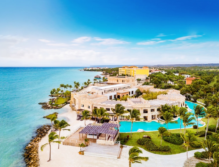 Sanctuary Cap Cana adults-only all-inclusive luxury resort with oceanfront pools, Spanish colonial architecture, and upscale amenities in Cap Cana, Dominican Republic.